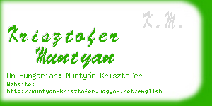 krisztofer muntyan business card